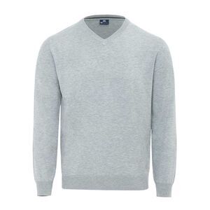 Giorgio Mens Polyester V Neck Sweater / Grey Marl